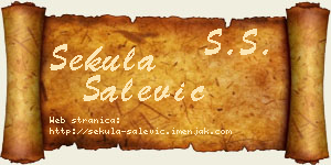 Sekula Salević vizit kartica